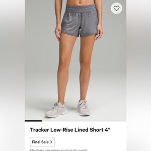 Grey Lululemon Tracker Shorts